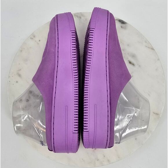 Nike Air Force 1 Mule Slippers – Purple Plush Slide-On Comfort - Picture 6 of 9